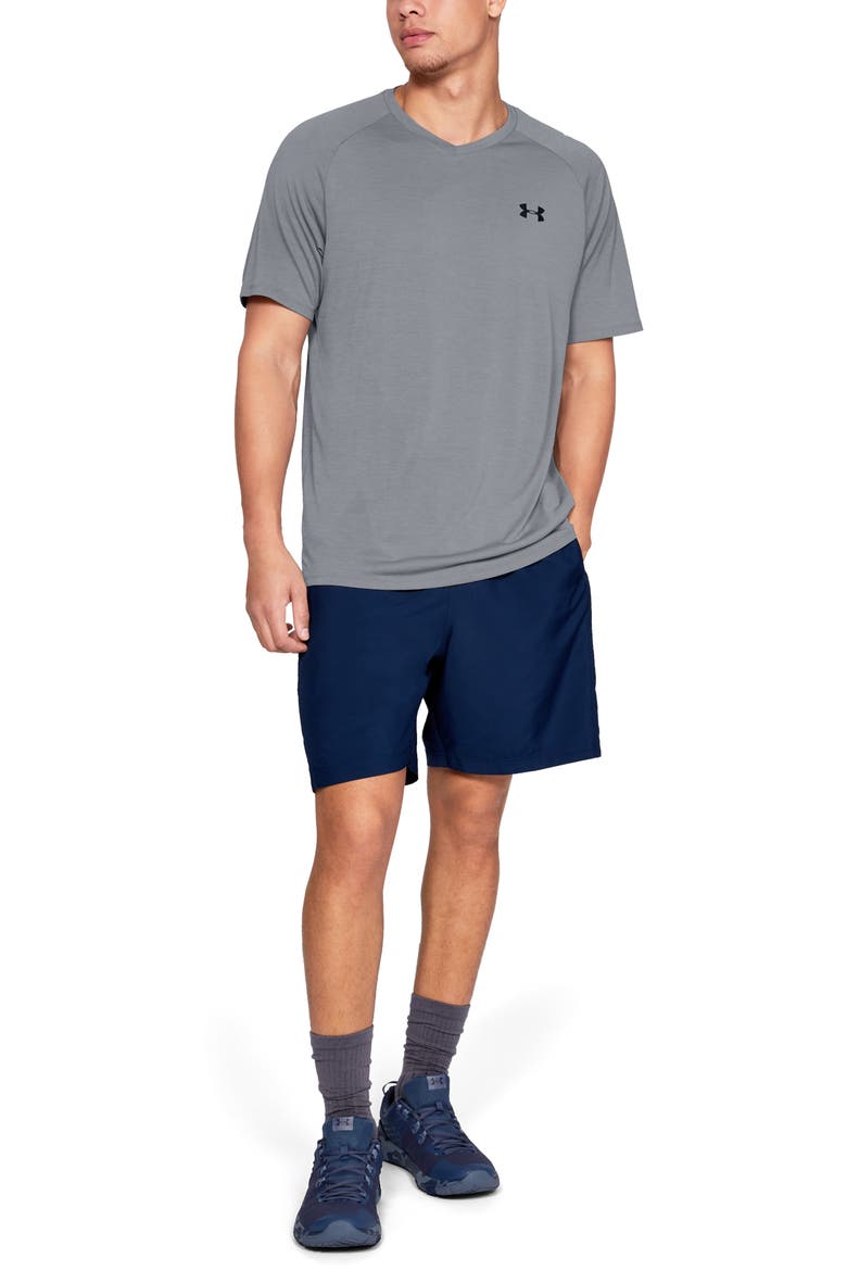 Loose Fit Tech Tee, Alternate, color, STEEL/ BLACK