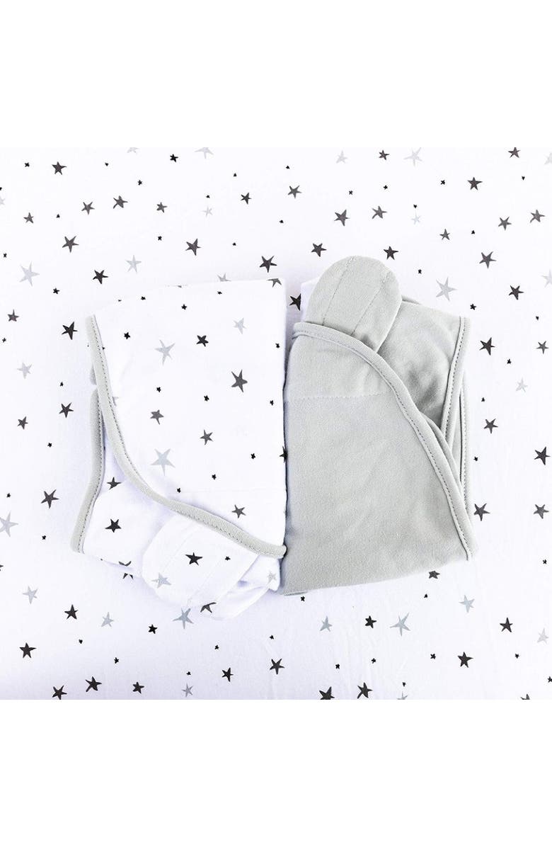 Ely's & Co. Adjustable Swaddle Blanket 2 Pack, Alternate, color, Grey Stars
