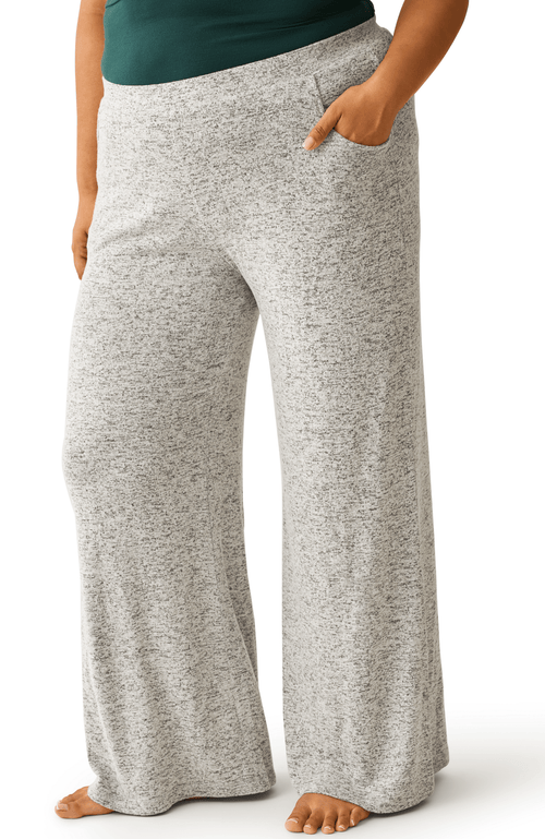 Kindred Bravely Cozyknit Wide Leg Lounge Pant In Gray