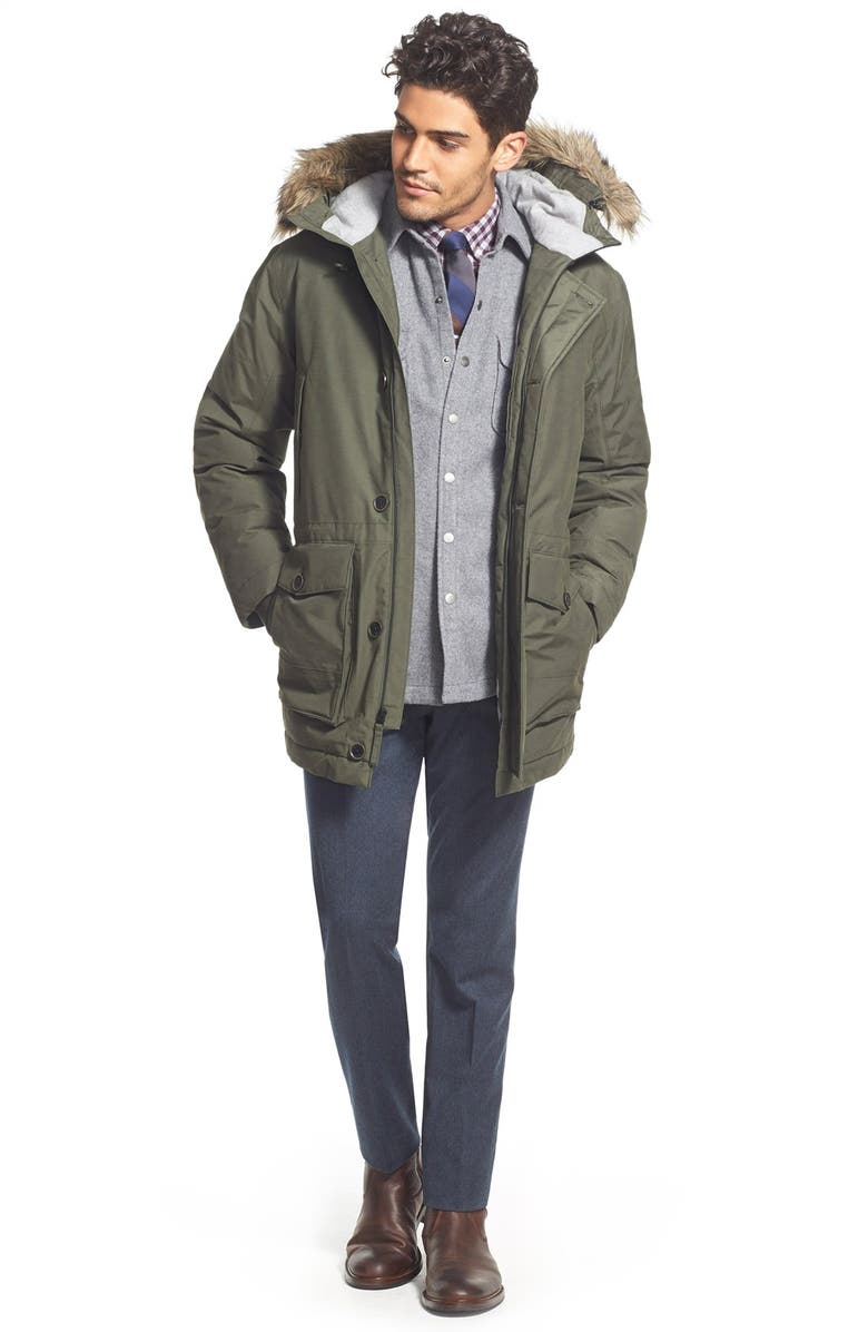 The Tie Bar Wool & Silk Stripe Tie, Alternate, color, 