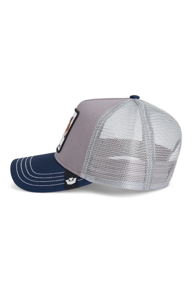 The Boyz Patch Trucker Hat, Alternate, color, GRAY / NAVY