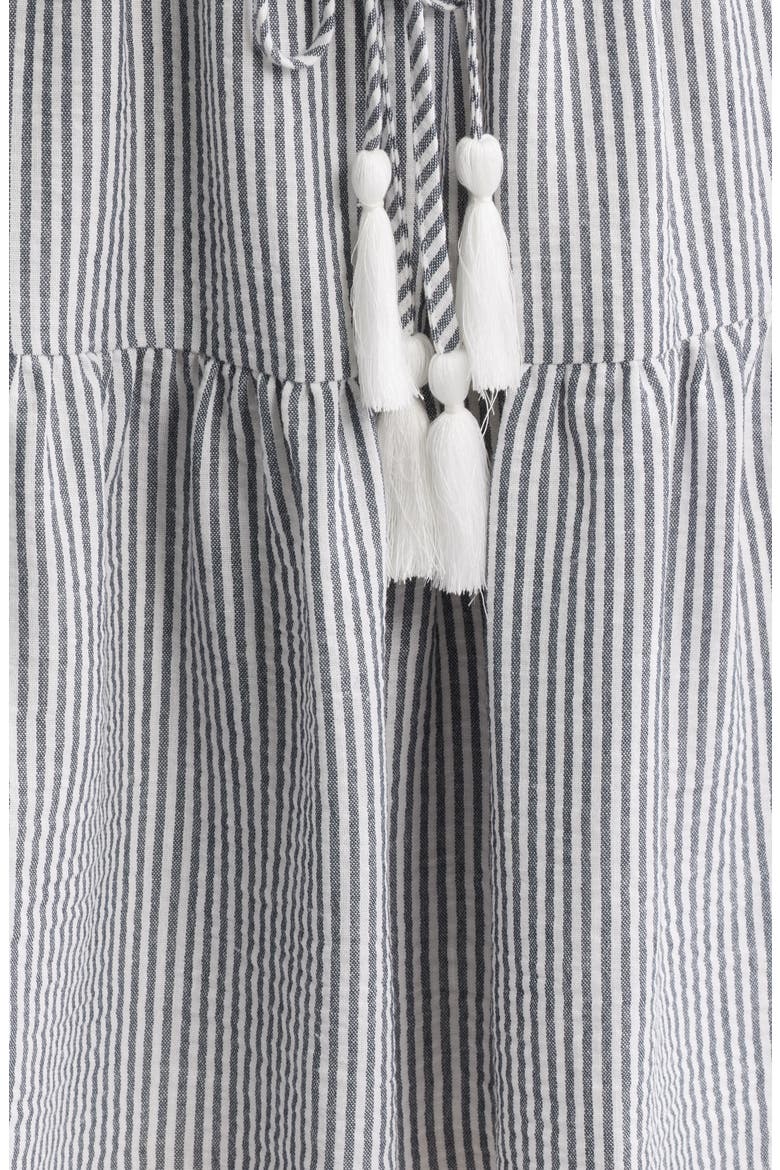 Tiered Stripe Seersucker Dress, Alternate, color, WHITE MULTI