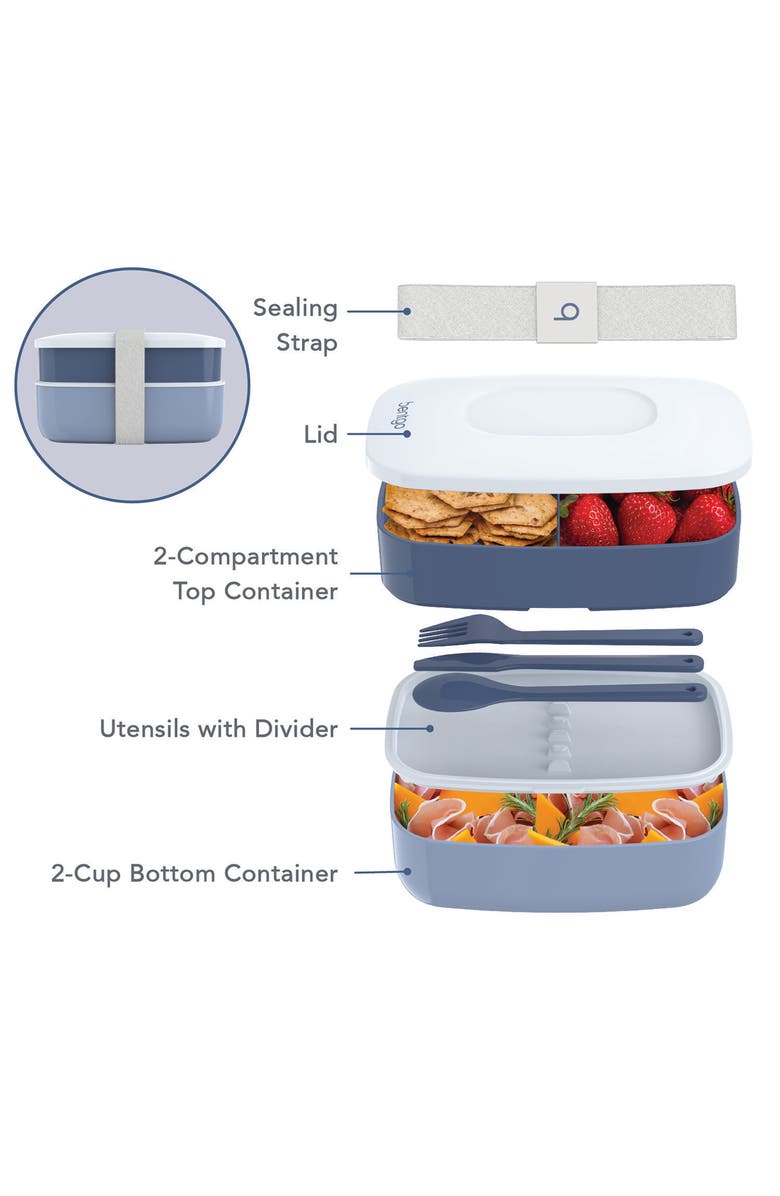 BENTGO Deluxe Lunch 4-Piece Set, Alternate, color, Slate