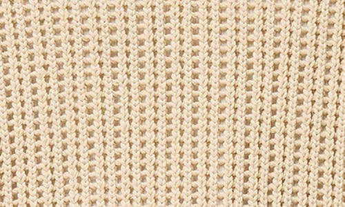 Mango Oversize Openwork Cotton Crewneck Sweater In Neutral