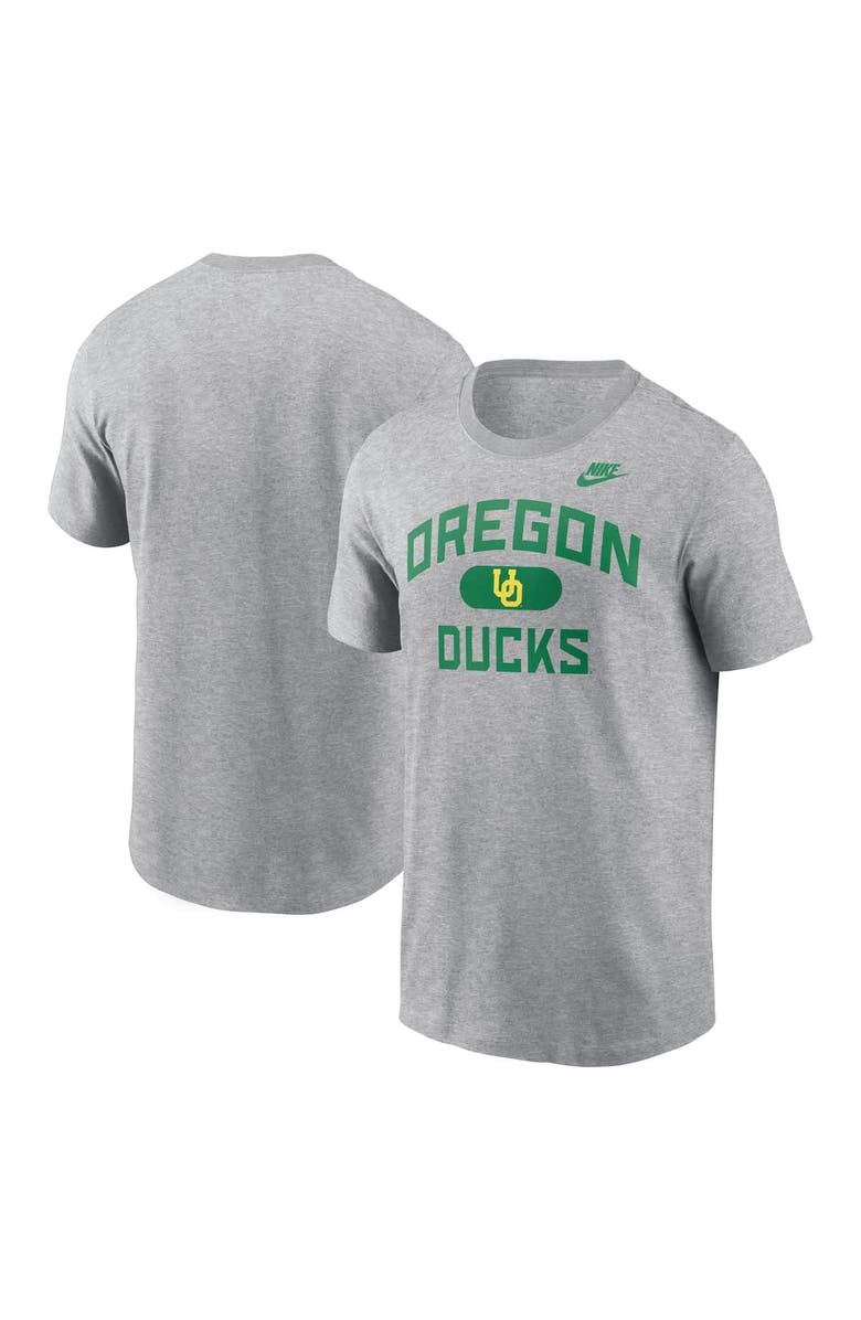 Nike Men's Nike Heather Charcoal Oregon Ducks Legacy Alma Mater T-Shirt, Alternate, color,