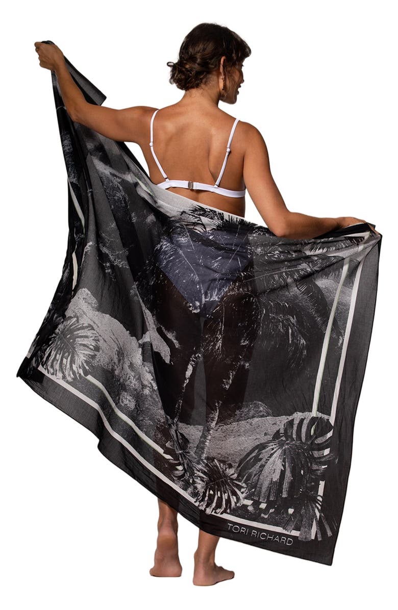 Tori Richard Waimea Canyon Pareo, Alternate, color, Black