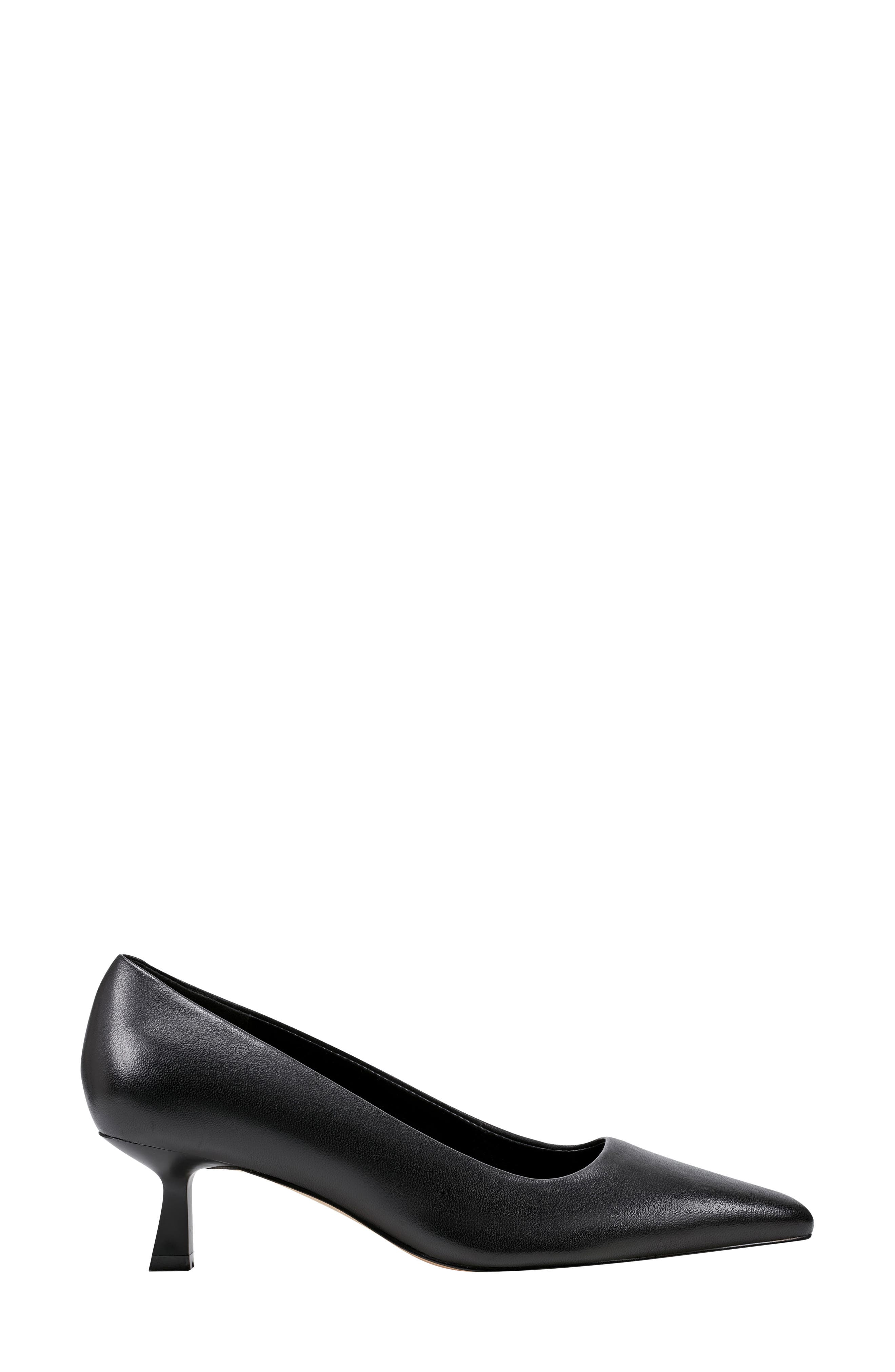 Marc Fisher LTD Kendri Pointed Toe Kitten Heel Pump, Alternate, color, Black