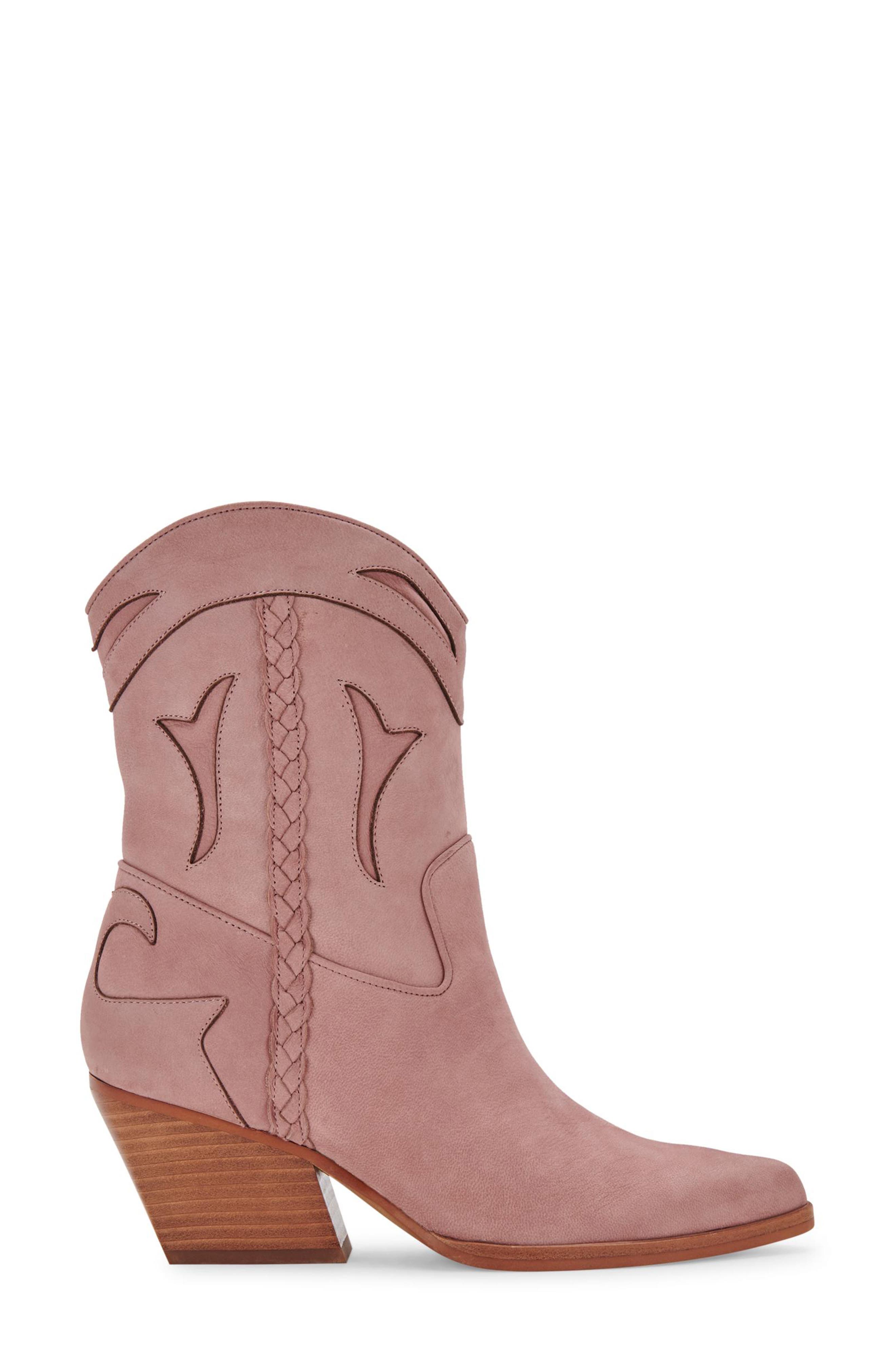 Loral Western Boot, Alternate, color, ROSE NUBUCK