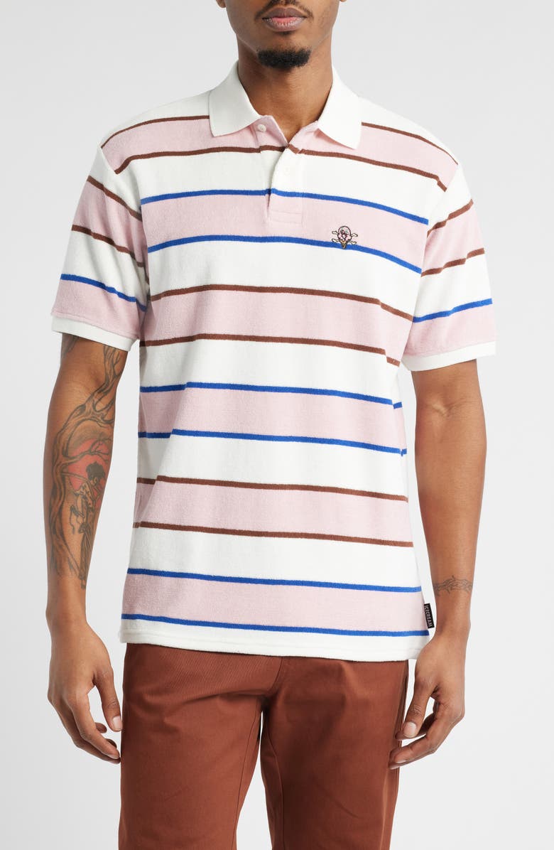 ICECREAM Iceberg Stripe Cotton Piqué Polo, Main, color,