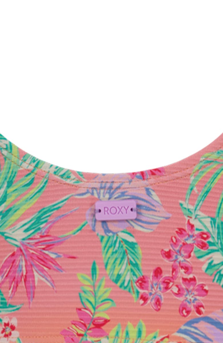 Roxy Kids' Coastal Breeze Two-Piece Swimsuit, Alternate, color, Peach Pink