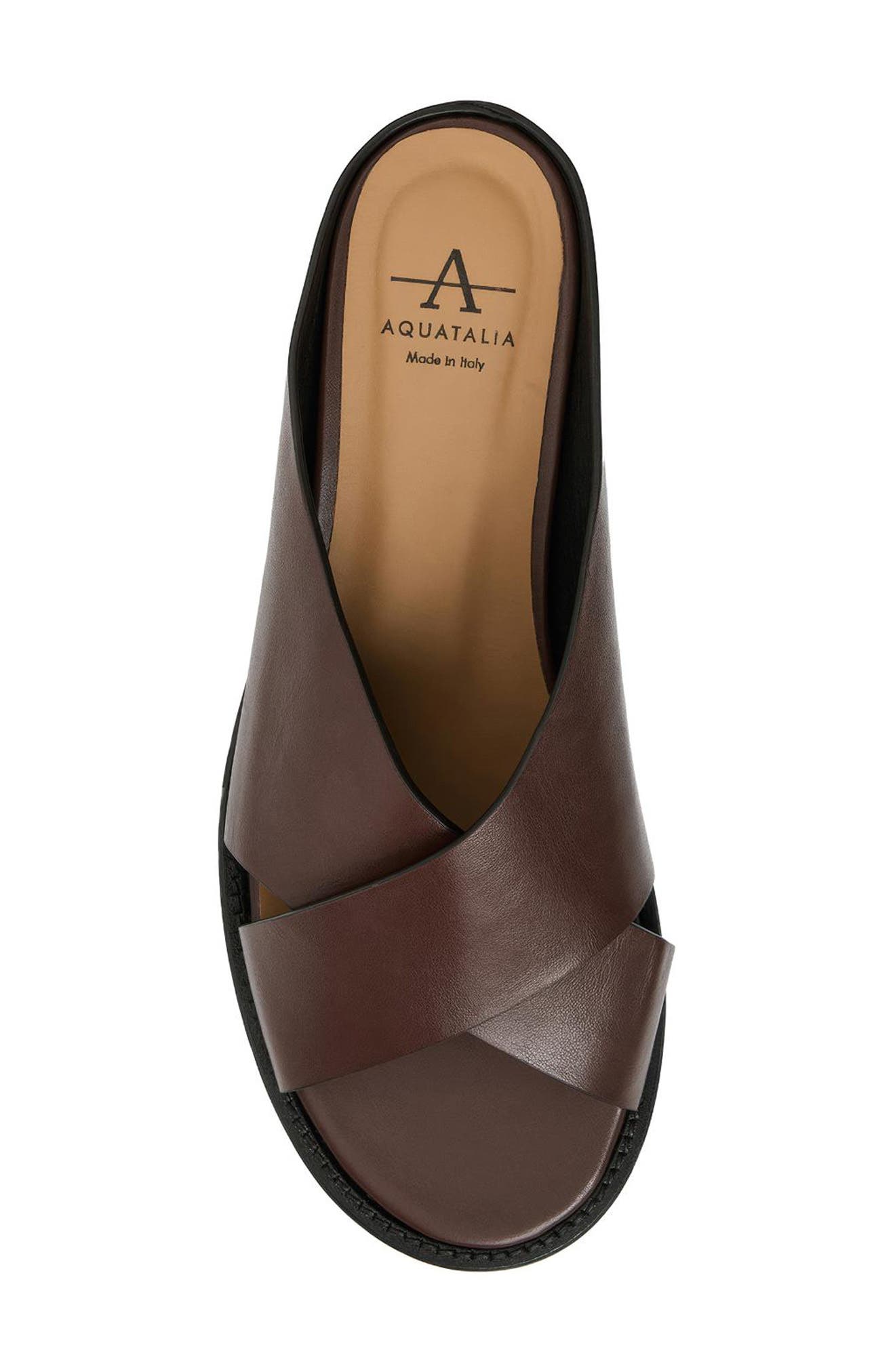 Aquatalia Potenza Waterproof Leather Slide Sandal, Alternate, color, 