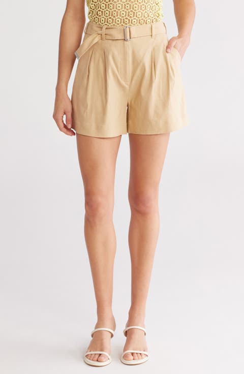 Fletcher Cotton Twill Pleated Shorts