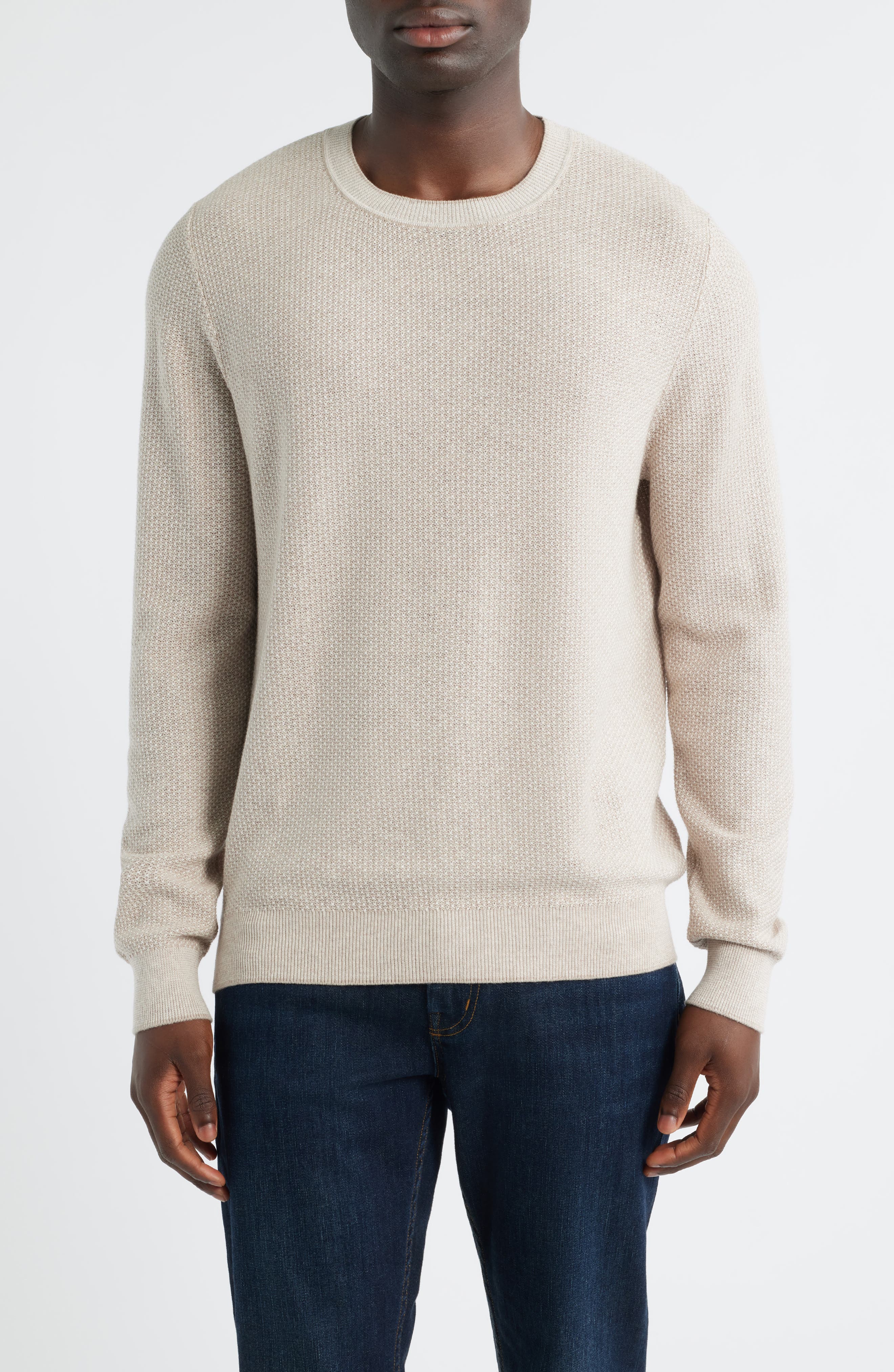 Nordstrom Texture Cotton & Cashmere Sweater