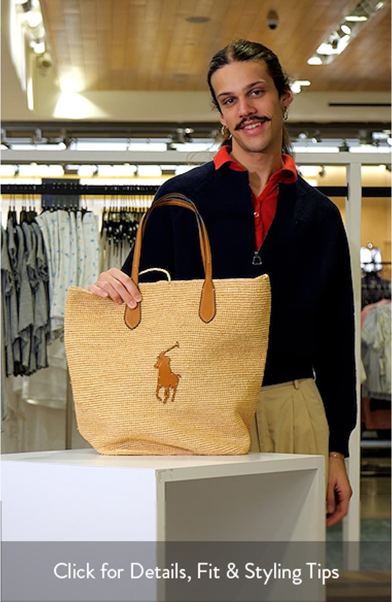 Large Raffia Tote, sales video thumbnail