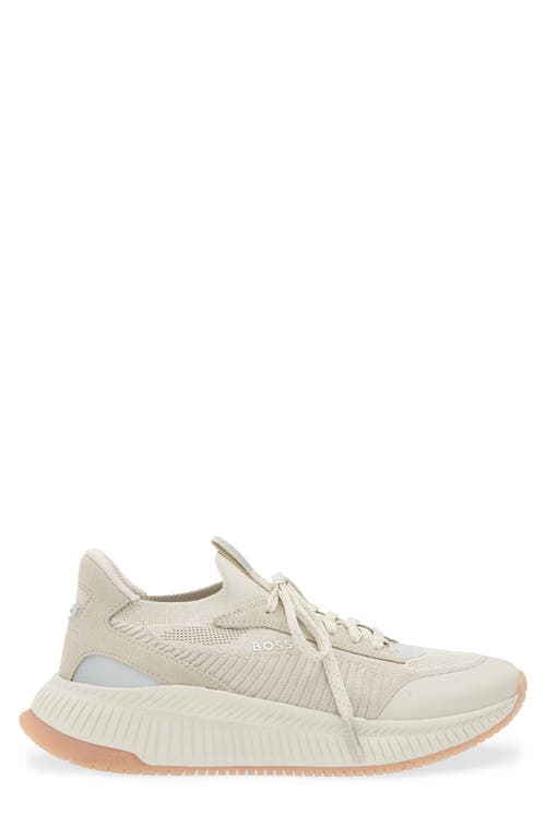 Hugo Boss Boss Ttnm Evo Stretch Fabric Sneakers With Almond Toe In Multi