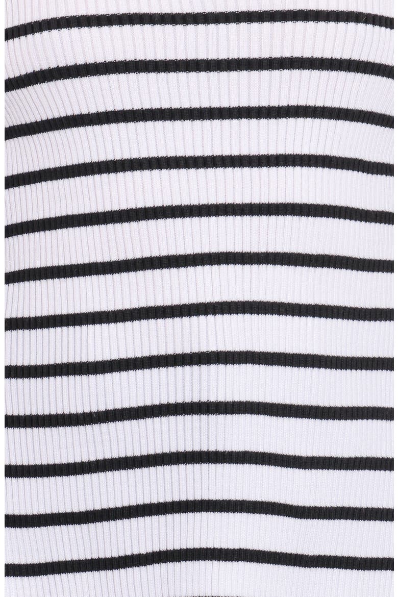 Alvina Stripe Rib Boatneck Sweater, Alternate, color, WHITE BLACK STRIPE