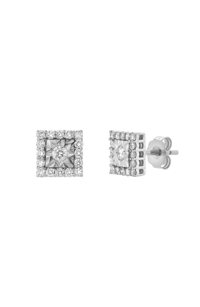 LuvMyJewelry Legatum 10K Gold Diamond Unisex Earrings - 0.49 Cts, Alternate, color, 10K White Gold