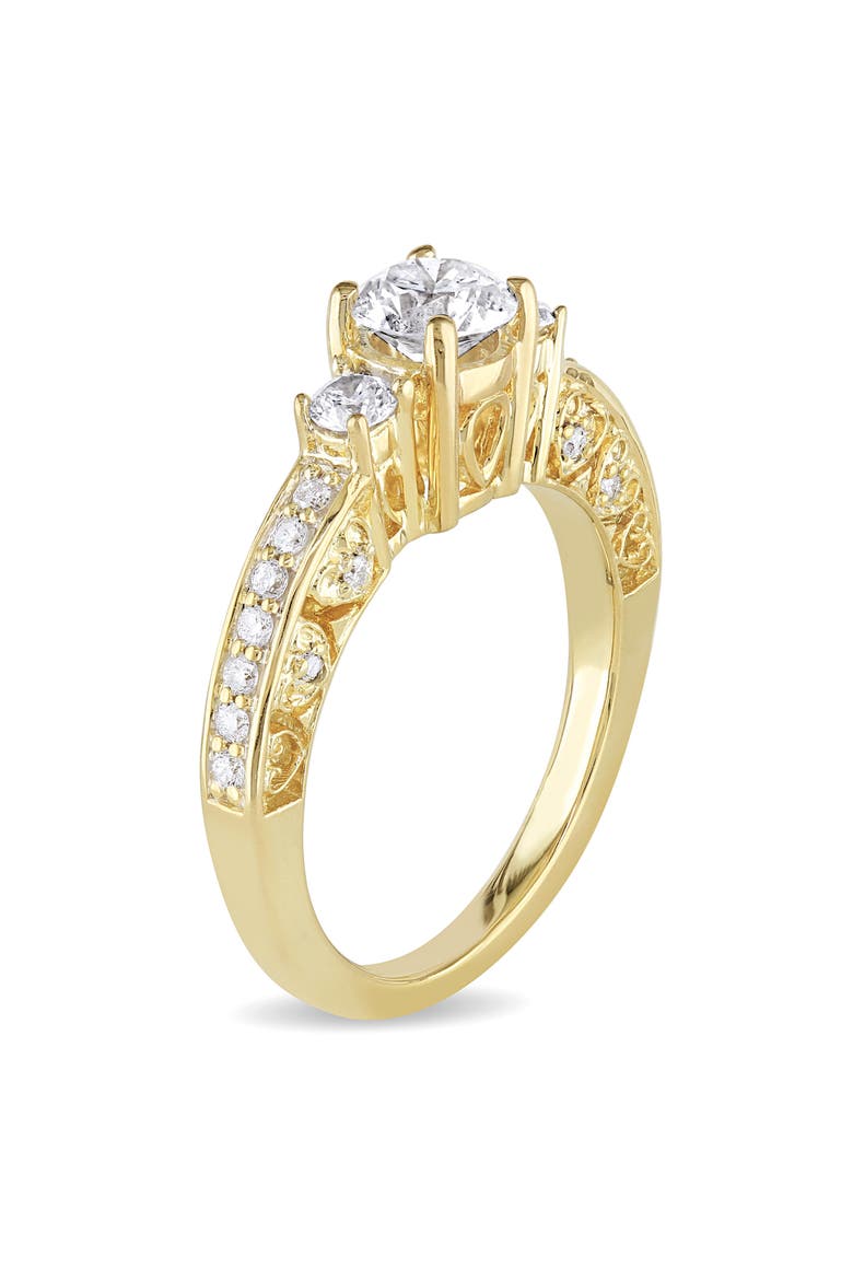 Diamond 3-Stone Ring 10k Gold, Alternate, color, 10k Yellow Gold