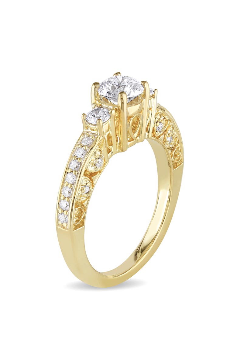 Julianna B. Diamond 3-Stone Ring 10k Gold, Alternate, color, 10K Yellow Gold