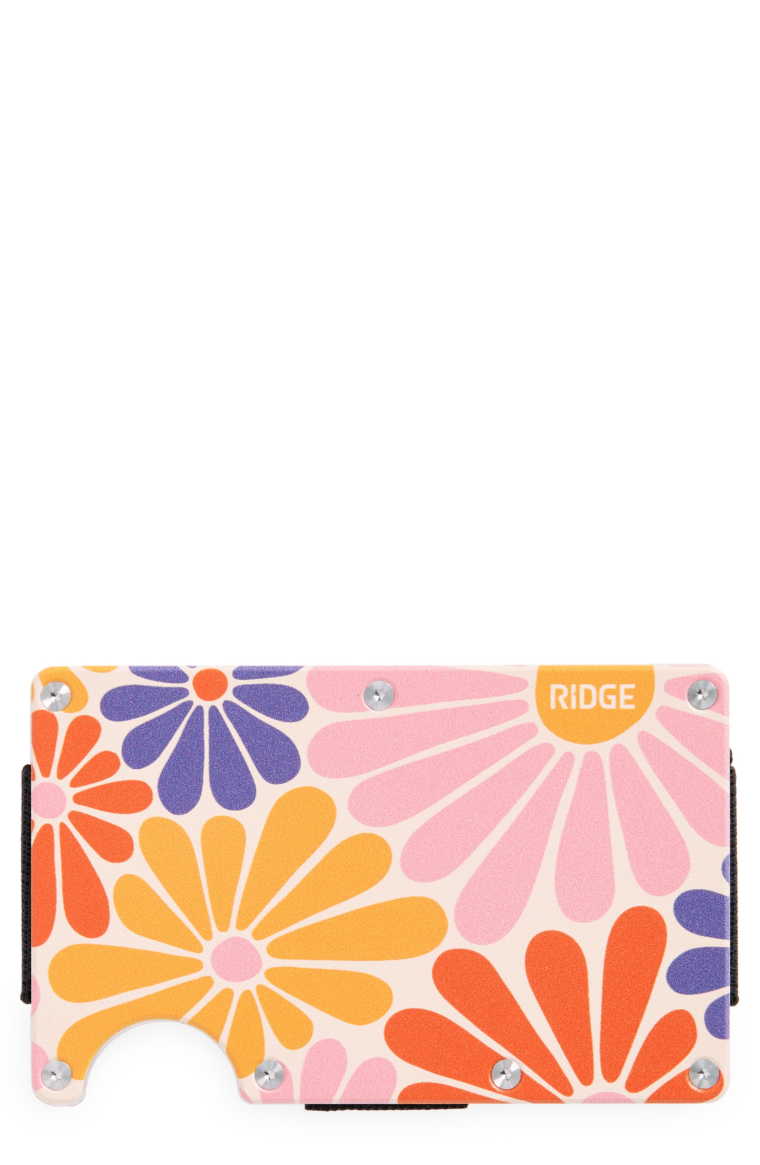 the Ridge Aluminum Wallet in Flower Power 