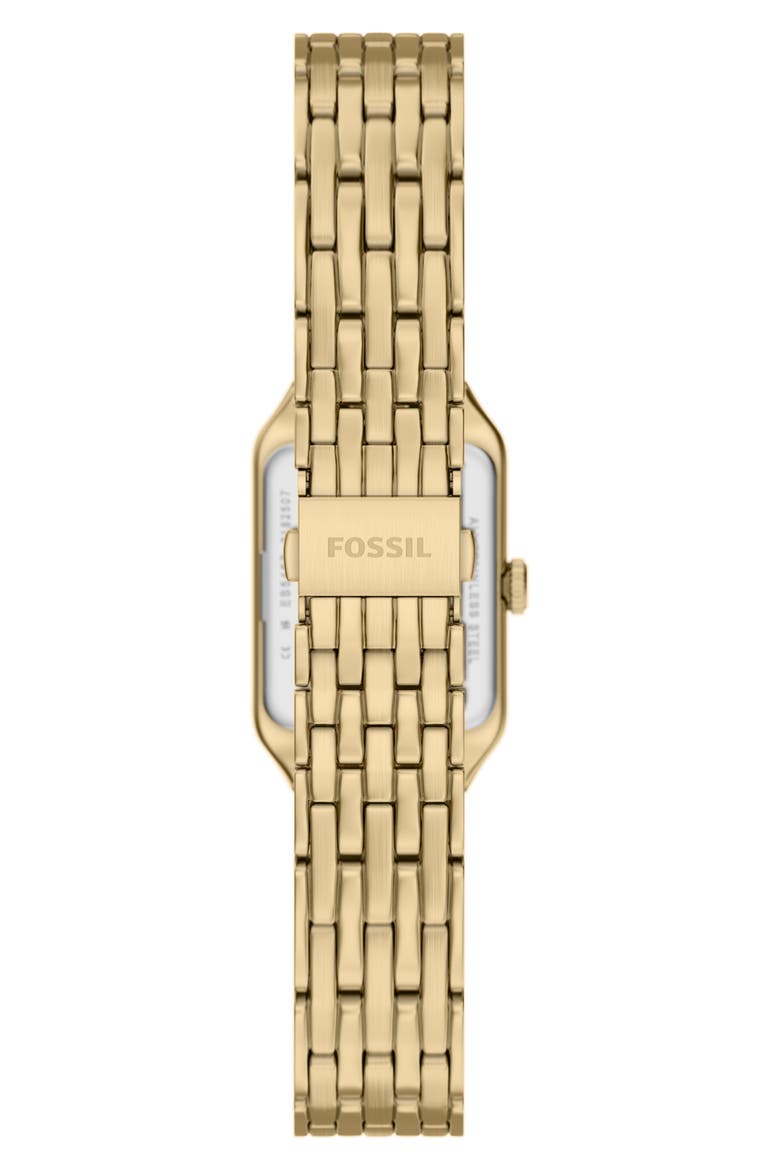 Mini Raquel Tank Bracelet Watch, 18mm x 29mm, Alternate, color, GOLD