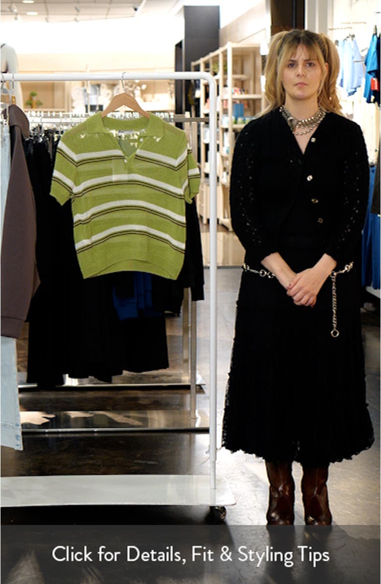 Stripe Jersey Polo Sweater, sales video thumbnail