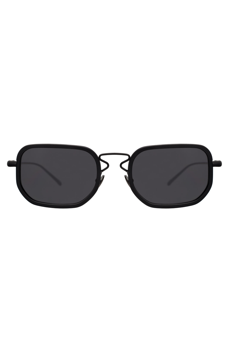Lyndon Eyewear Venetian Sunglasses, Main, color, Matte Black / Grey