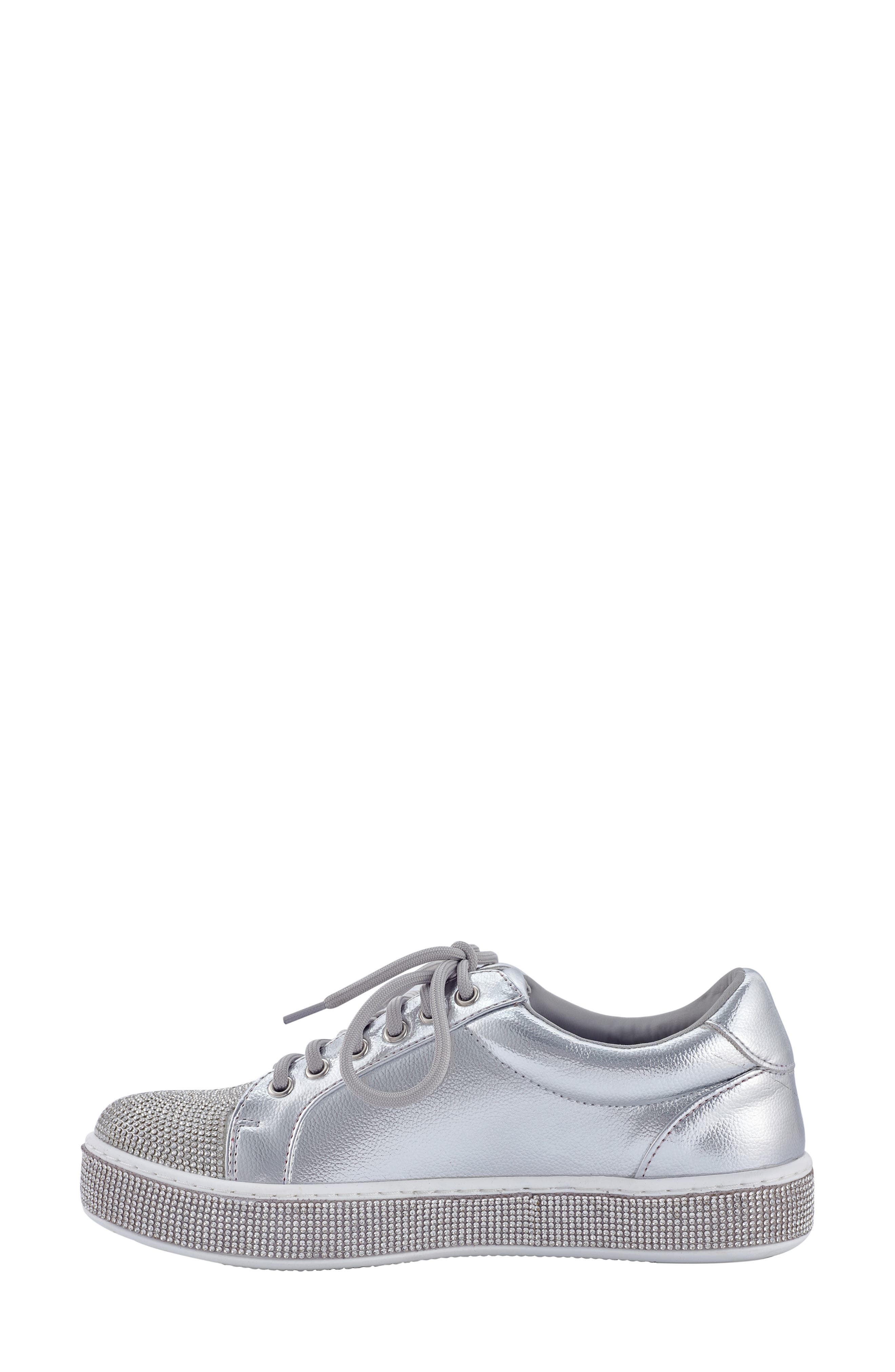 LADY COUTURE Legend Rhinestone Sneaker, Alternate, color, Silver