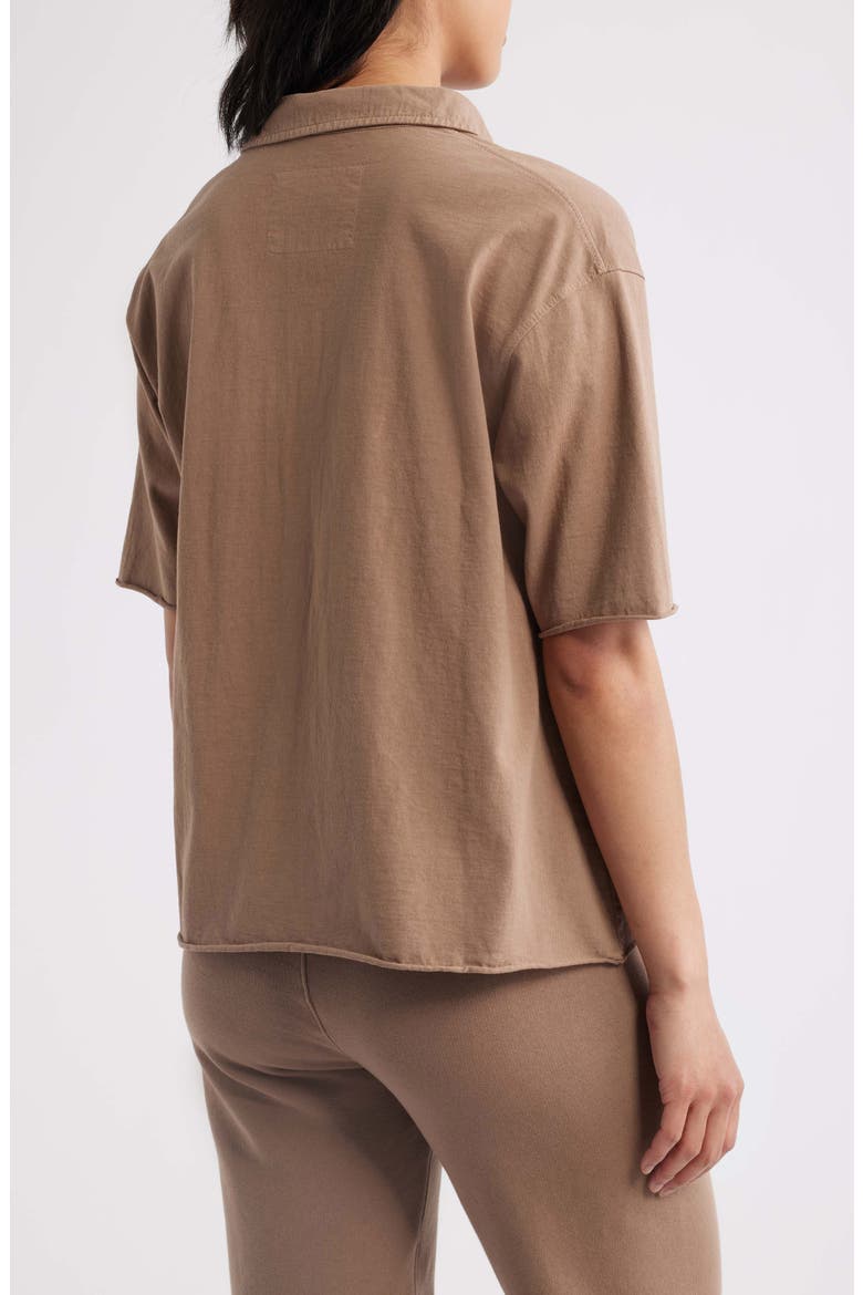Patty Popover Henley Top, Alternate, color, TOASTED