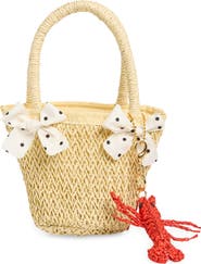 Ruby & Ry Kids' Lobster Charm Straw Tote