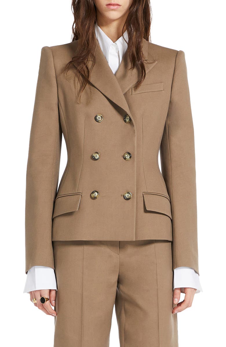 SPORTMAX Double Breasted Slim Fit Blazer, Main, color,