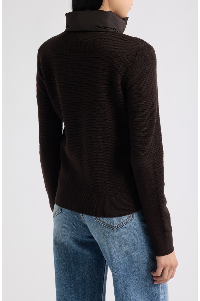 Hybridge Quilted & Knit Jacket, Alternate, color, ARABICA-ARABICA