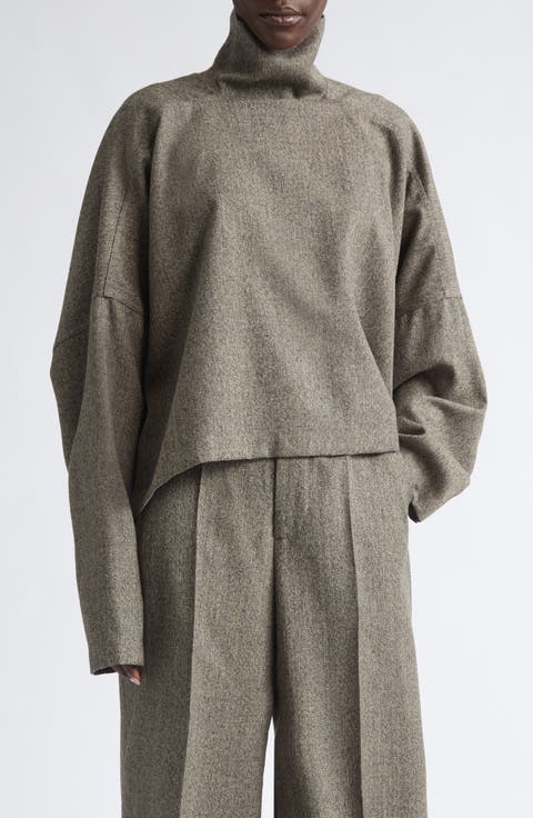Jumbo Tabard Crop Wool Top