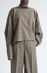 Rick Owens Jumbo Tabard Crop Wool Top