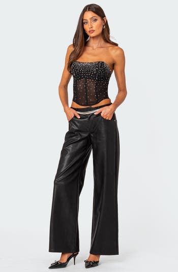 『MEER. 』/CORSET DESIGN TOP Zhitunemi Women Lace up Back Sexy Floral Corset for Women