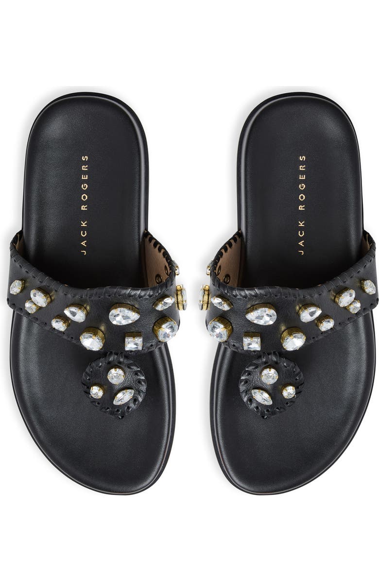 Jack Rogers Jacks Jewel Sport Flip Flop, Alternate, color, Black
