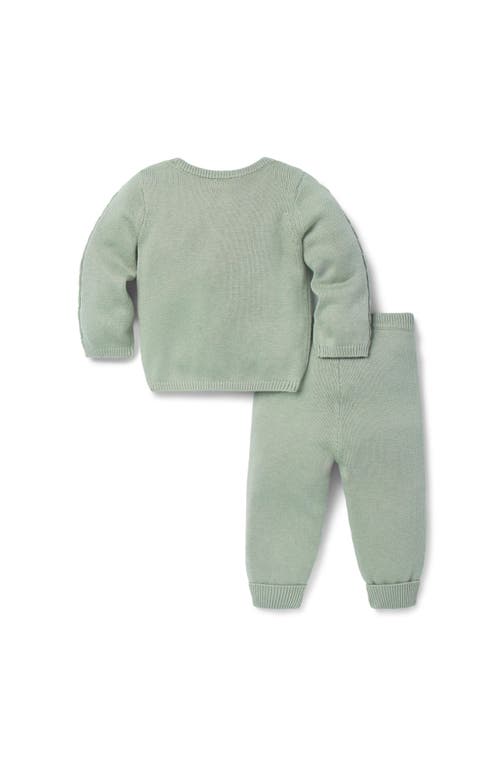 Janie And Jack Baby Cable Knit Matching Set In Green