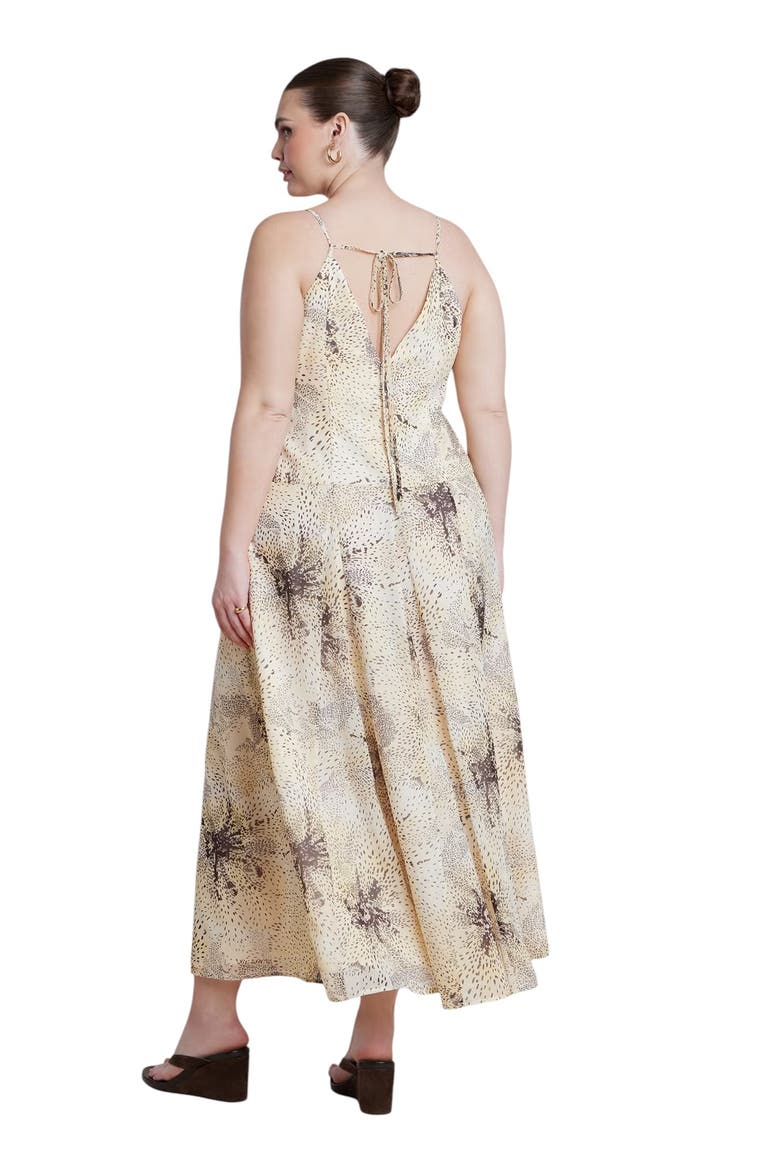 Printed Tie Straps Maxi Dress, Alternate, color, MELLOW BLOOMS