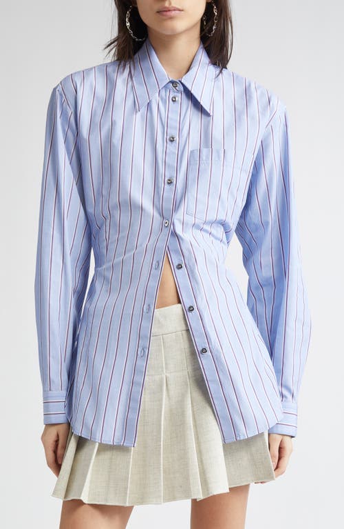Rabanne Stripe Cotton Poplin Button-up Shirt