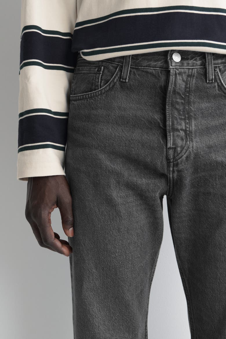 Signature Regular-Fit Straight-Leg Jeans, Alternate, color, GREY