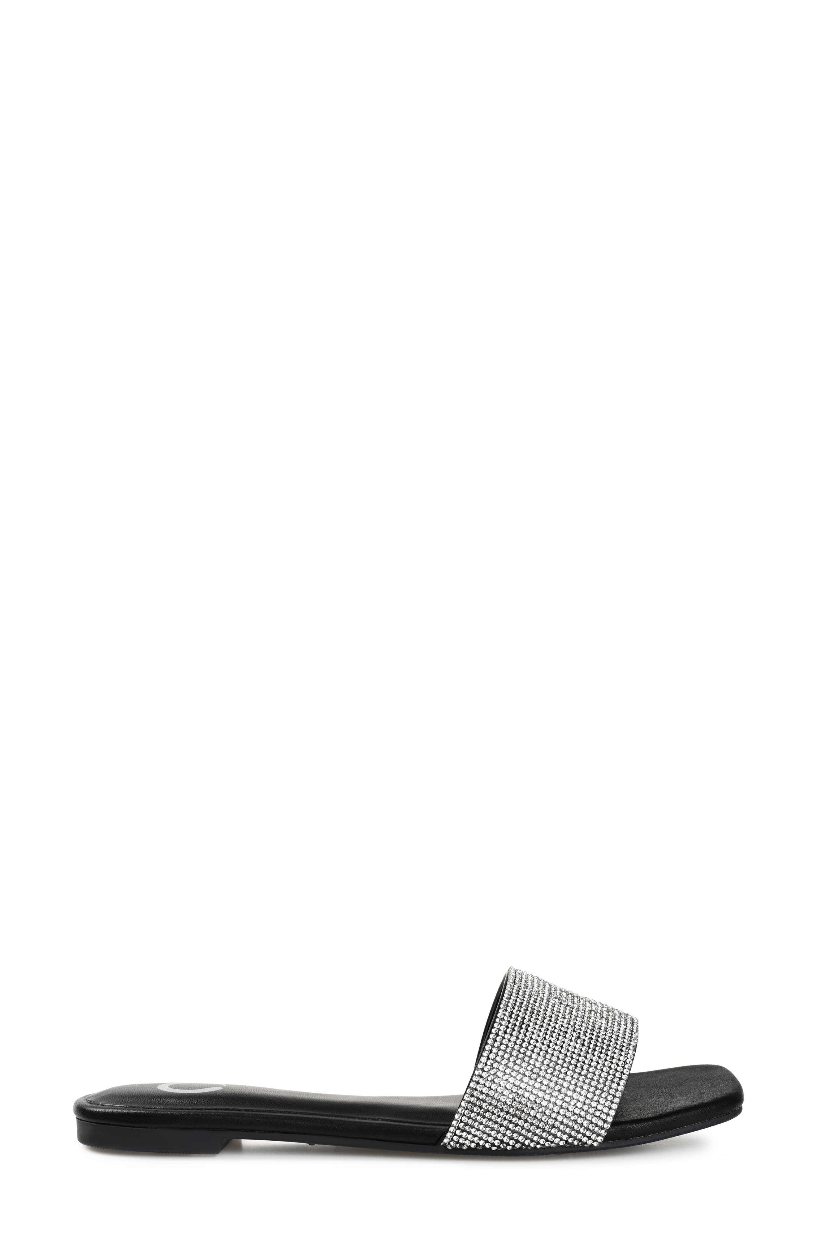 Journee Collection Grayce Square-Toe Slide, Alternate, color, Black