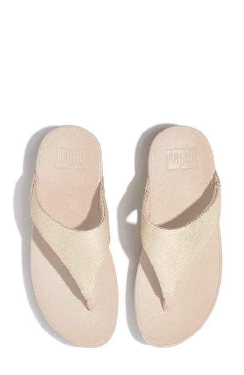 Fitflop F-mode Go Adjustable Platform Flip Flop In Platino