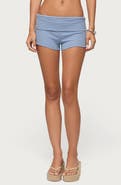 EDIKTED Monikah Stripe Foldover Microshorts