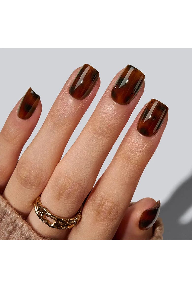 Soft Gel Nail Tips SOFTCOATTIPS Tortoiseshell Collection, Alternate, color, Extra Short Square