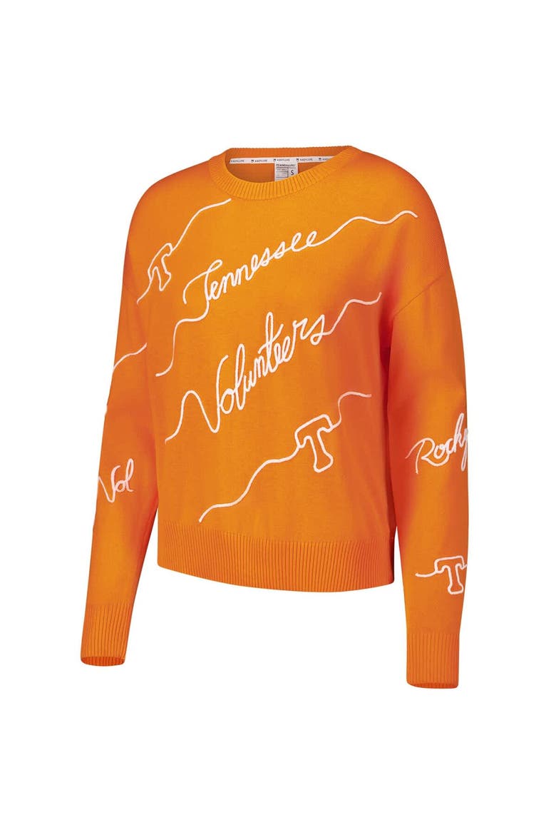 Women's Tennessee Orange Tennessee Volunteers Love Note Embroidered Sweater, Alternate, color, Tennessee Orange