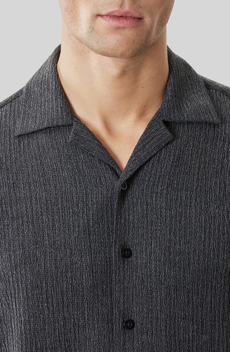 Robert Barakett Kaezor Crepe Camp Shirt, Alternate, color, Charcoal