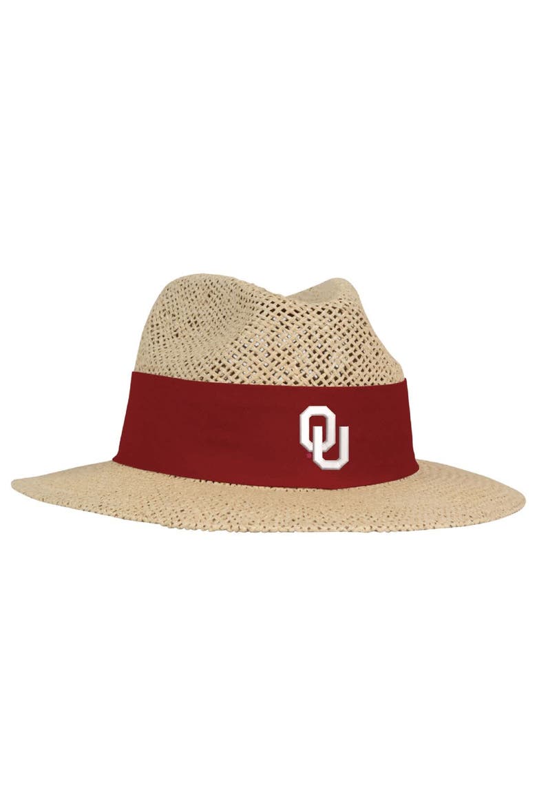 Men's Ahead Tan Oklahoma Sooners Wellington Gambler Straw Hat, Alternate, color, Tan