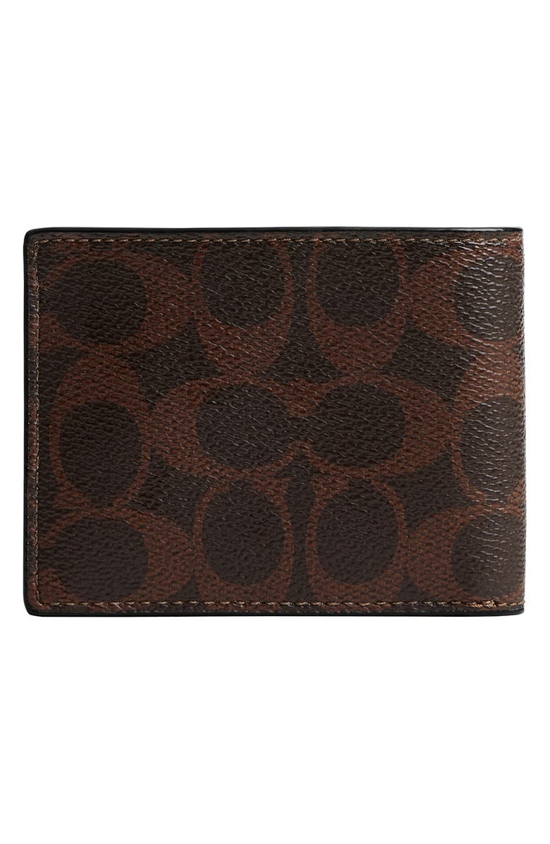 COACH Signature Billfold Wallet, Alternate, color, Maple