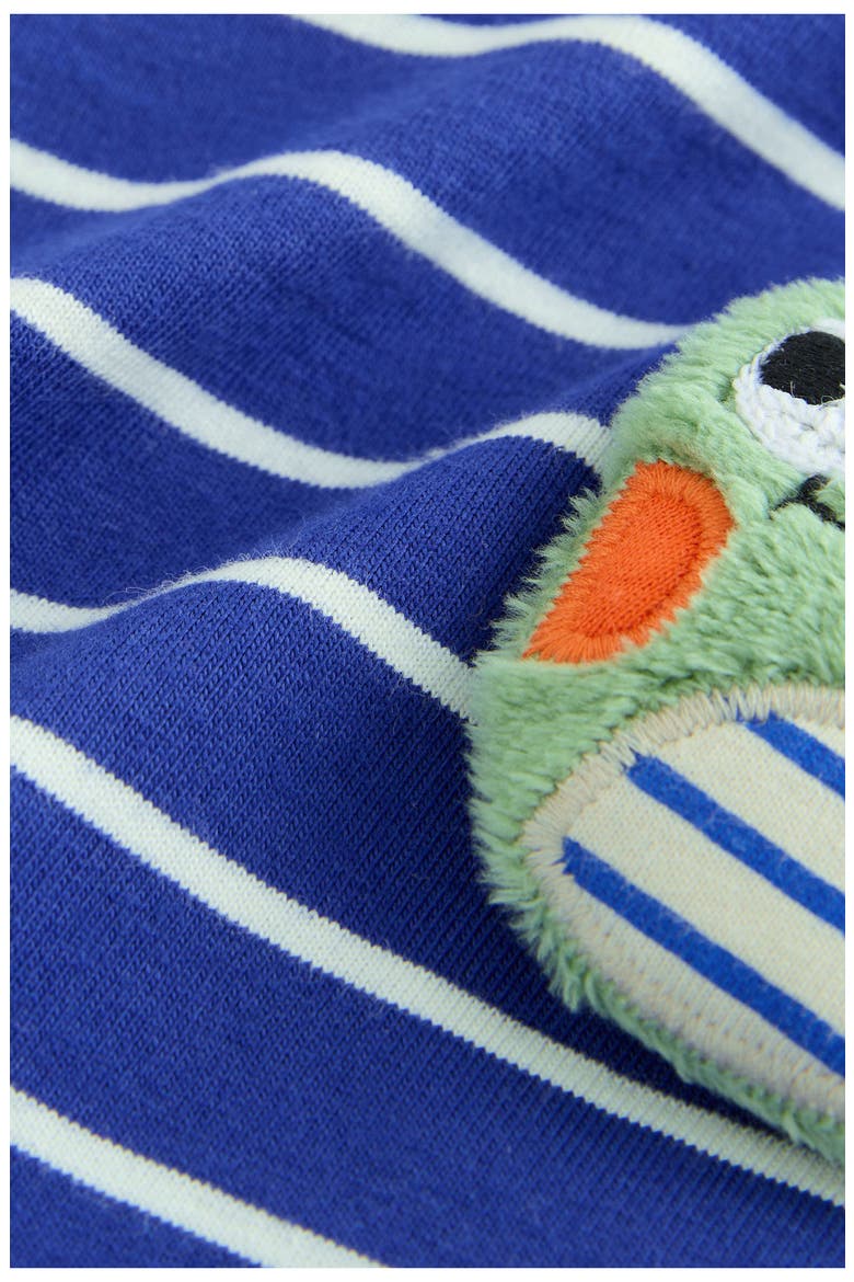 Kids' Stripe Frog Cotton T-Shirt, Alternate, color, BLUE