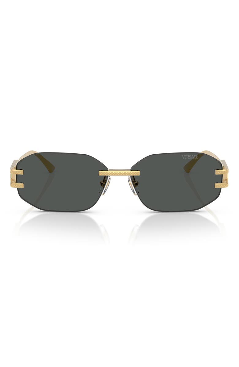 Versace 58mm Oval Sunglasses, Main, color,